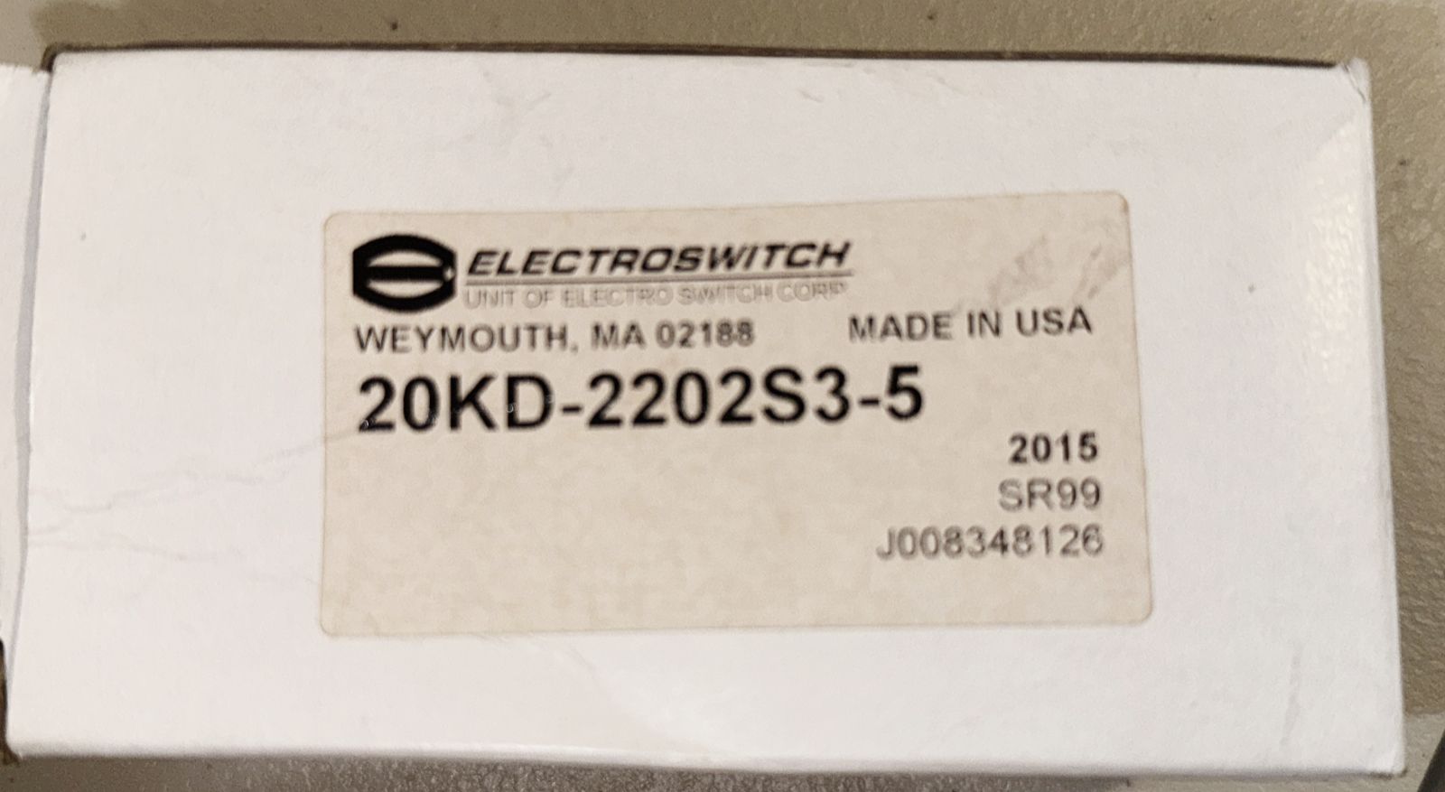 20KD-2202S3-5 ELECTROSWITCH
