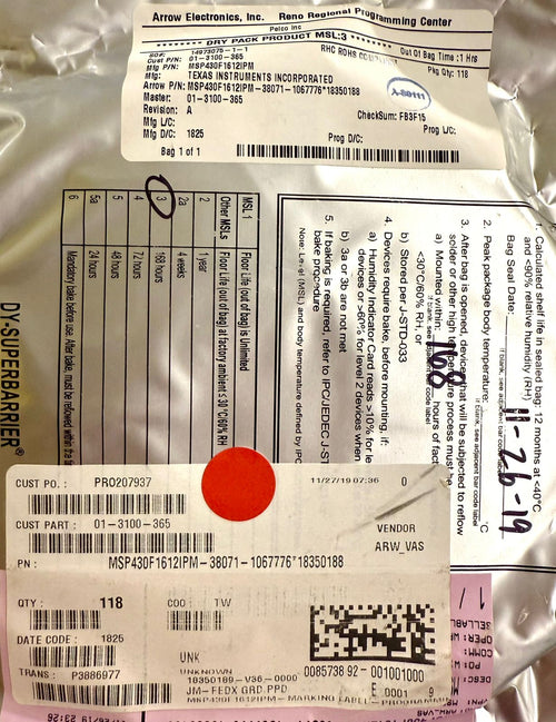 01-3100-365  TEXAS INSTRUMENTS